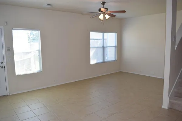 a view of a hallway with entryway
