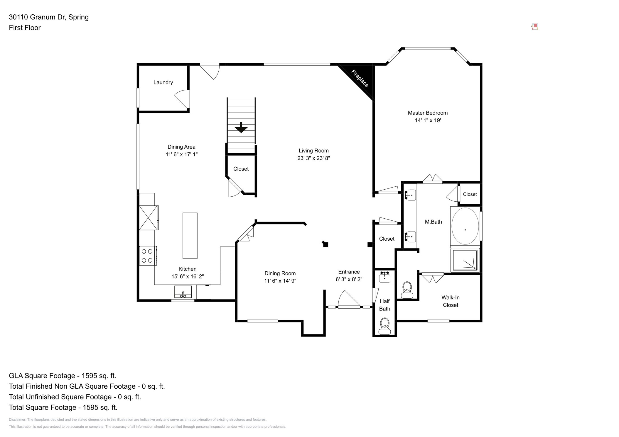 30110 Granum Drive Spring, TX 77386 - Photo 21 of 22 a picture of a floor plan