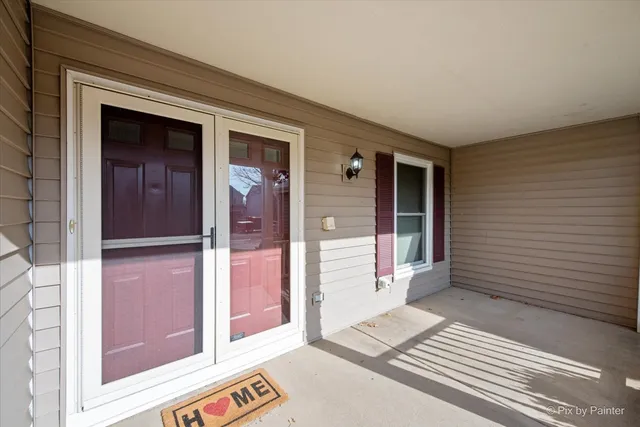 a view of a door of a house