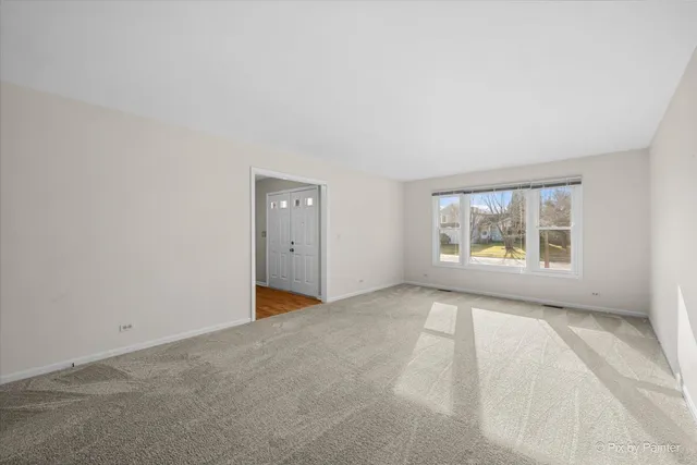 an empty room with a window