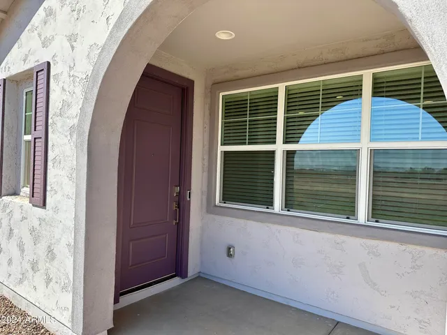 a view of a door of the house