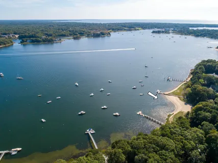 a view of city and ocean