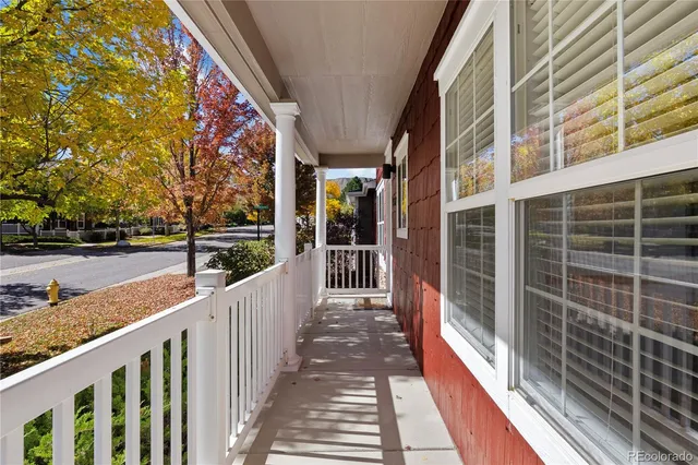 a view of a pathway of a building from a balcony