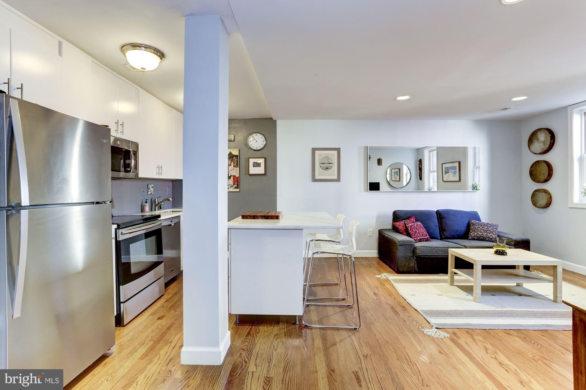 View of kitchen/living area from entryway
