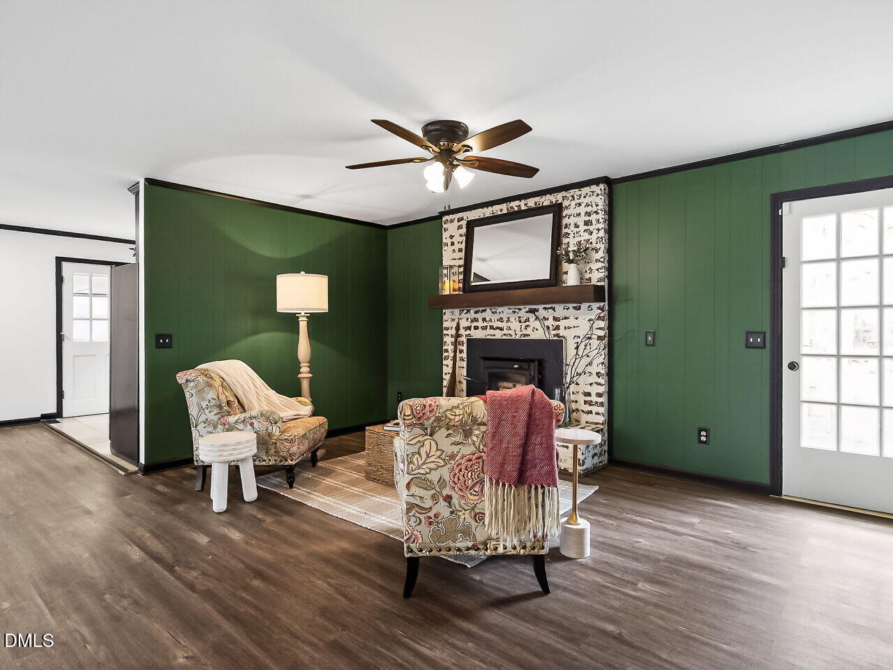 3113 Wild Forest Road Sanford, NC 27330 - Photo 10 of 32 a living room with furniture and a fireplace
