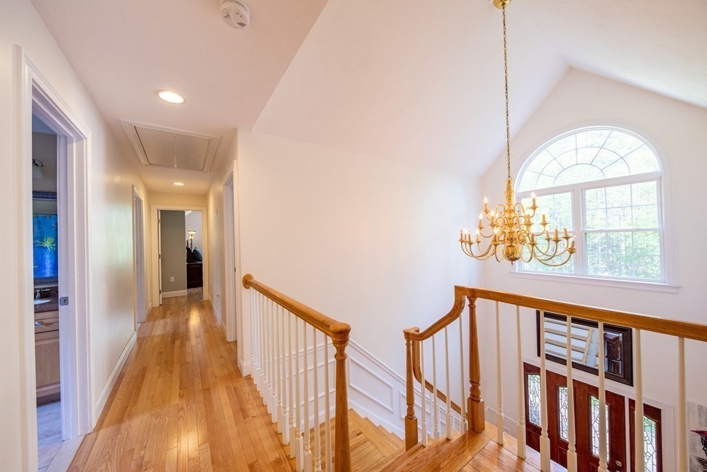 101 Stonefence Road Lunenburg, MA 01462 - Photo 29 of 41 a view of a hallway view with wooden floor and staircase
