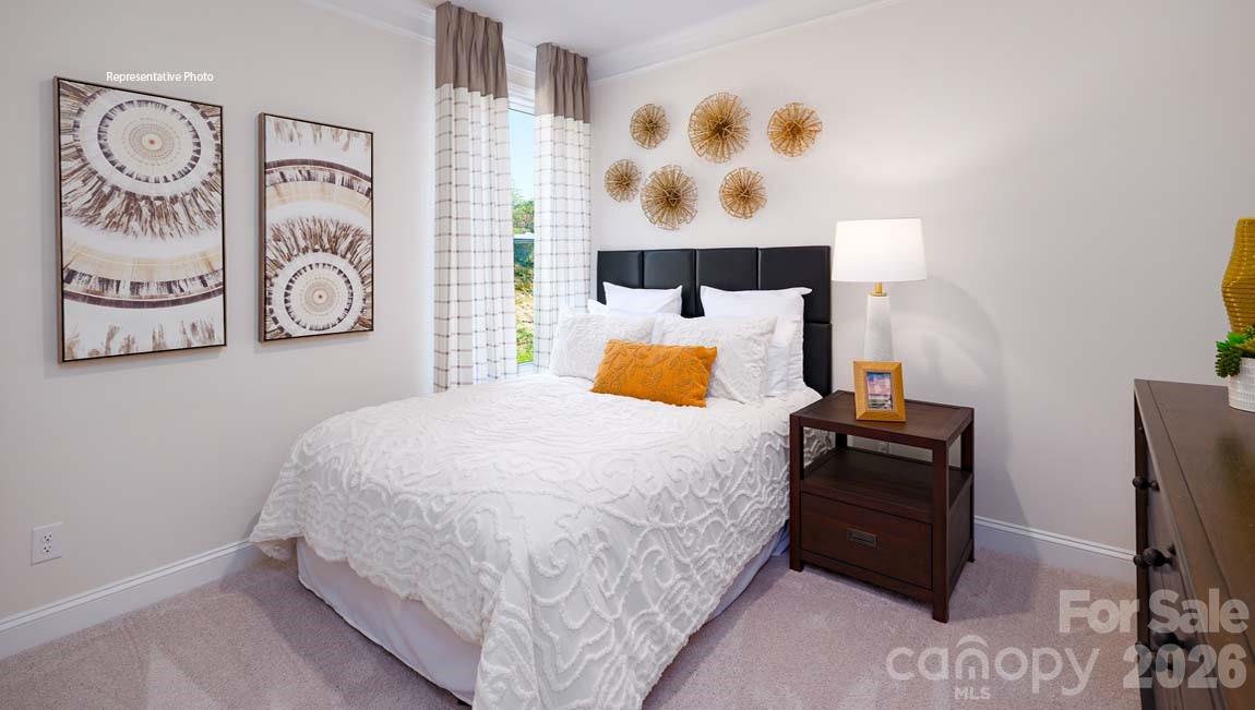 107 Rhuidean Court Troutman, NC 28166 - Photo 40 of 44 a bedroom with a bed and painting on the wall