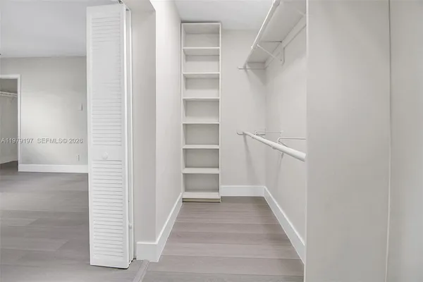 a view of walk in closet