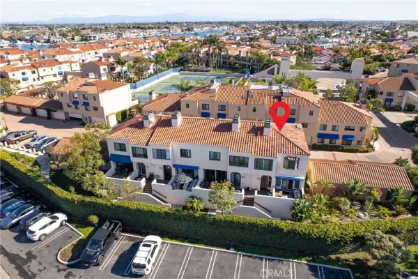 an aerial view of multiple house