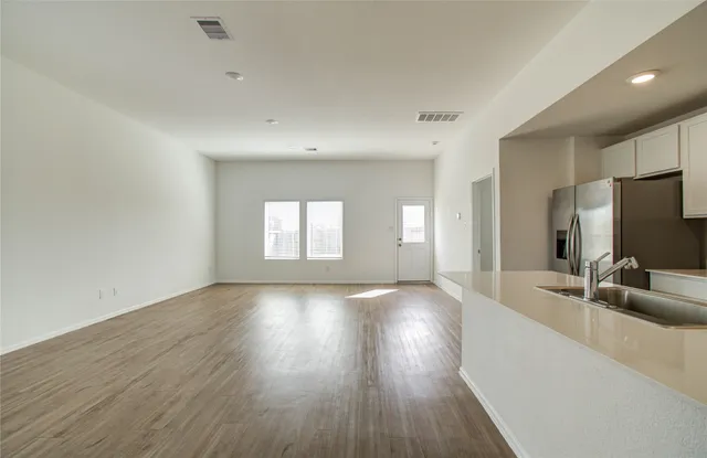 a view of a livingroom with a flat screen tv