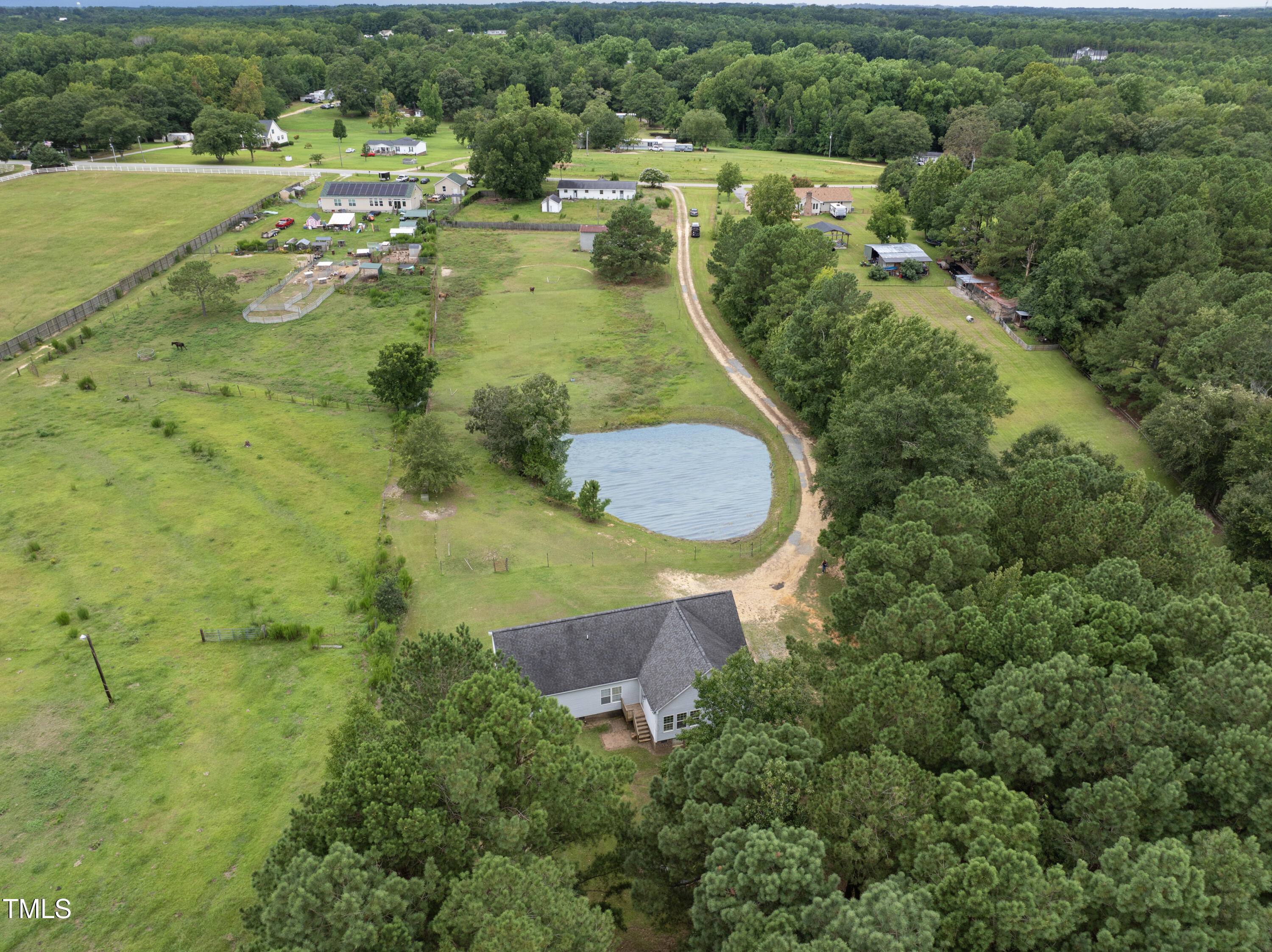 204 W Road Angier, NC 27501 - Photo 4 of 45 an aerial view of residential houses with outdoor space and street view
