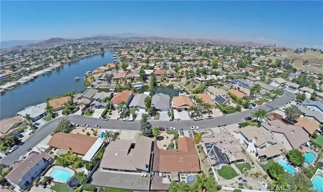 an aerial view of multiple house