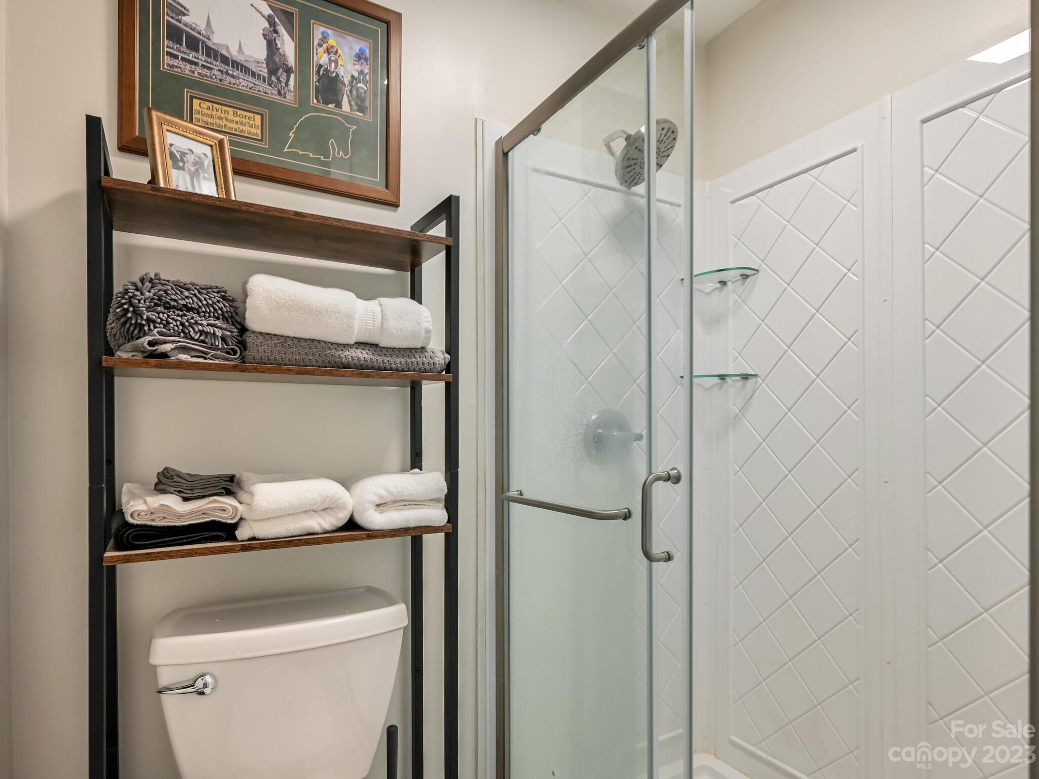 215 Erwin Hills Road Asheville, NC 28806 - Photo 23 of 32 a bathroom with a granite countertop shower and a sink