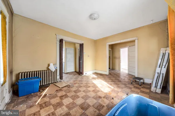 a view of an empty room and window