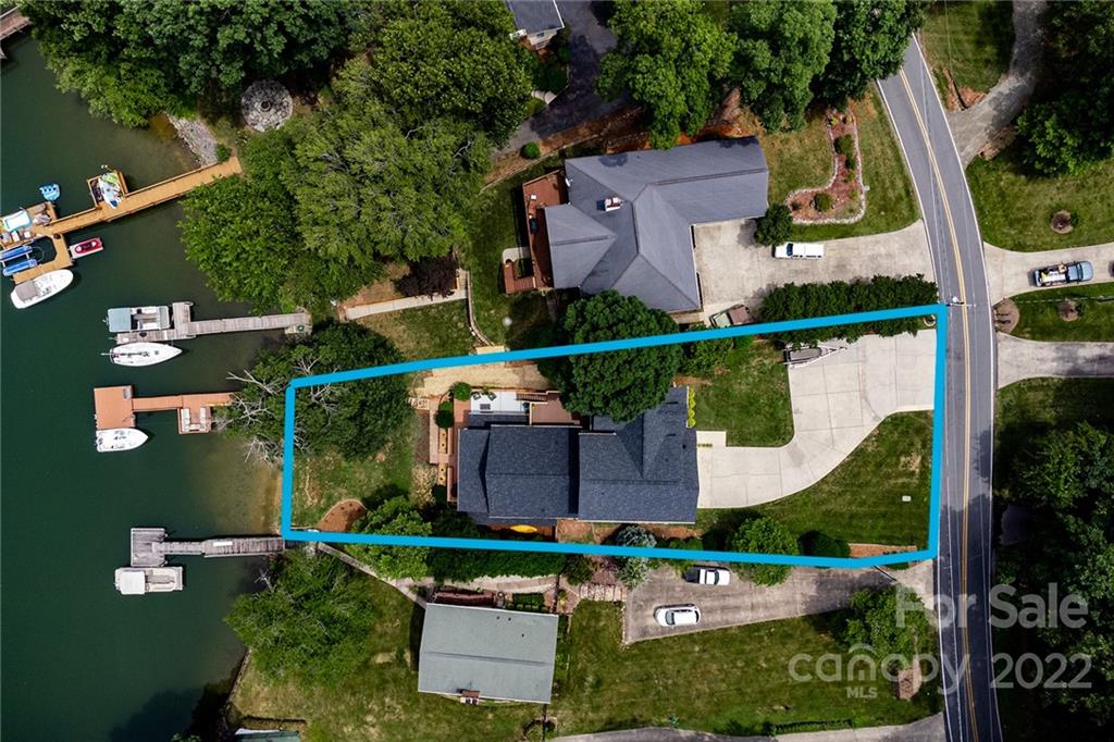 3654 Lake Shore Road South Denver, NC 28037 - Photo 46 of 48 an aerial view of house with swimming pool outdoor seating and yard