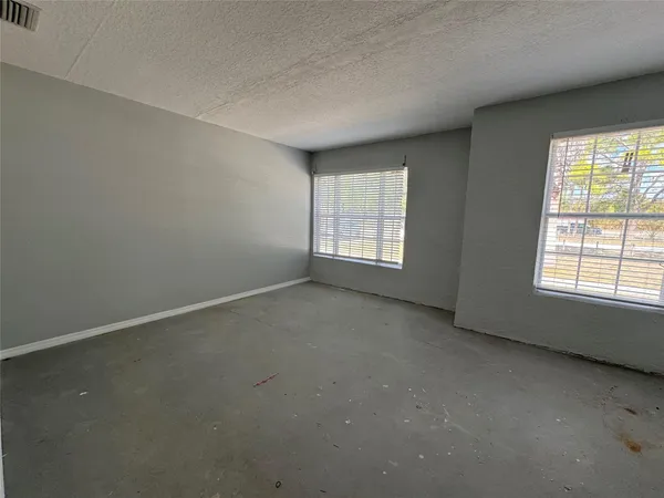 an empty room with a window