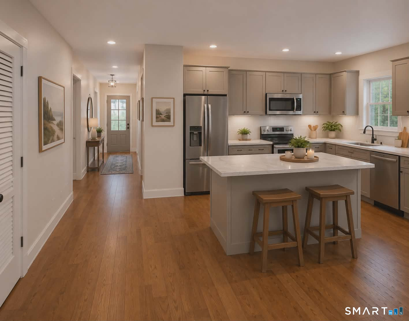 1 Nathan Hale Road Middletown, CT 06457 - Photo 3 of 12 a kitchen with stainless steel appliances granite countertop a table chairs refrigerator and microwave