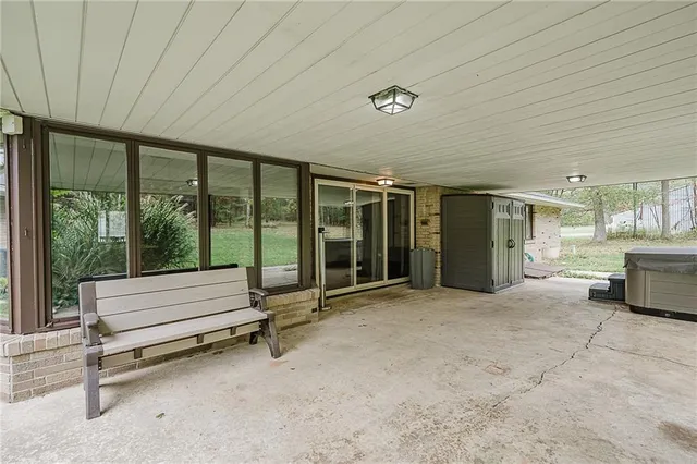 a view of outdoor space with deck and yard