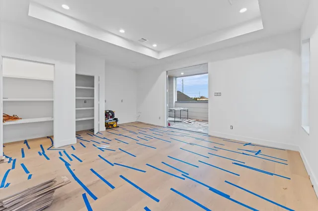 a view of a terrace with sky view