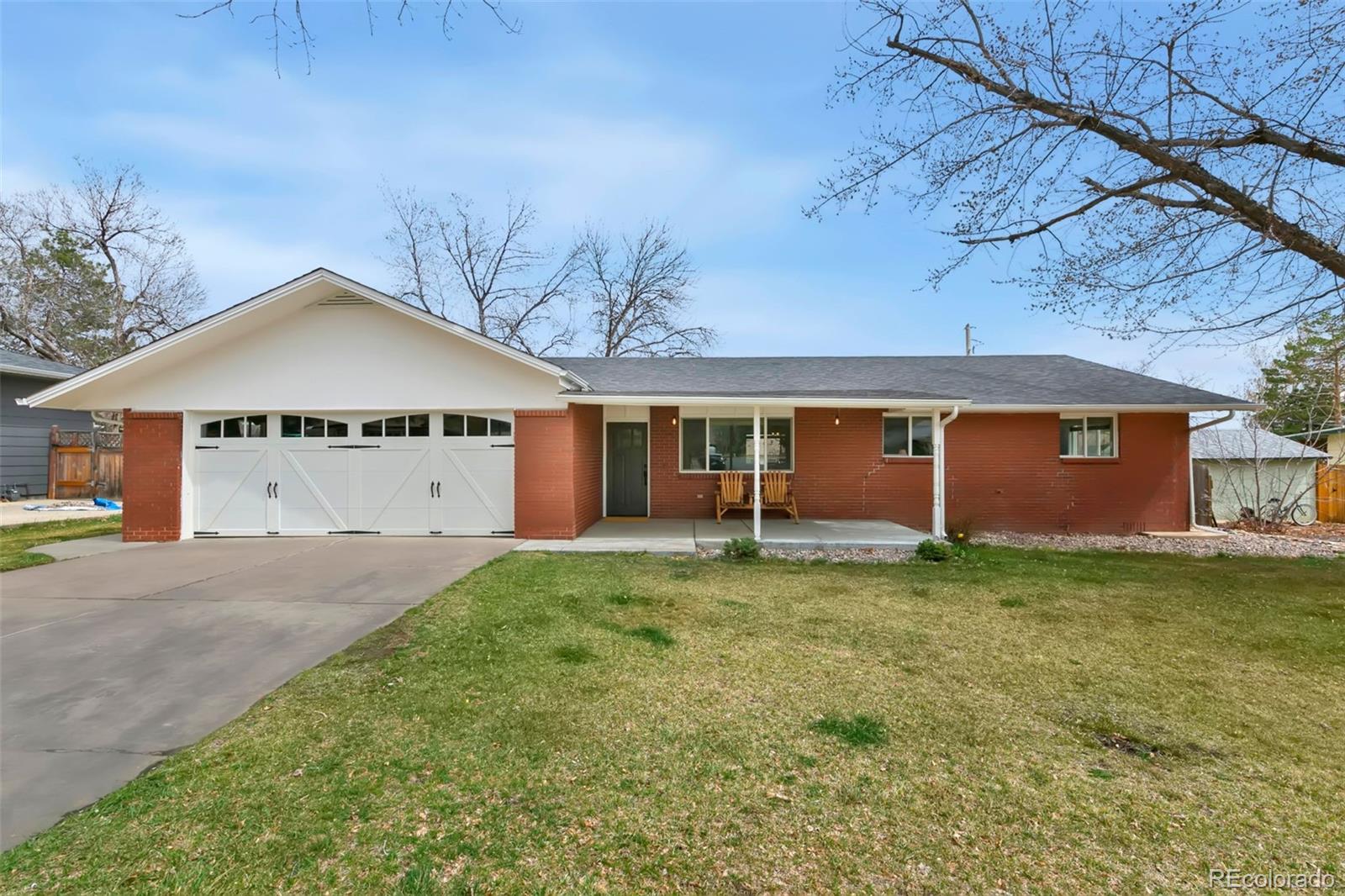 a house view with a garden space