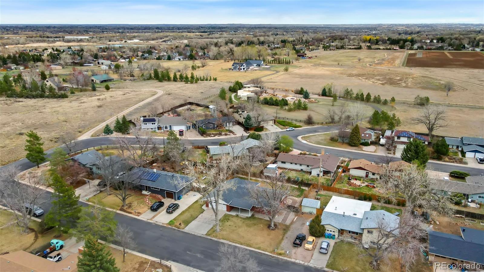 924 Teal Drive Fort Collins, CO 80521 - Photo 31 of 32 an aerial view of a city with lots of residential buildings