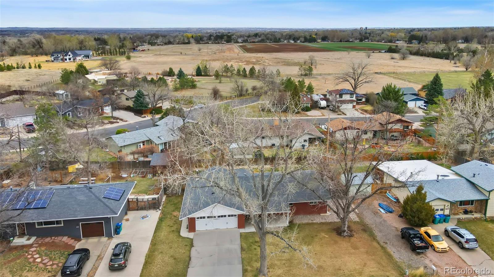 924 Teal Drive Fort Collins, CO 80521 - Photo 32 of 32 an aerial view of residential houses with outdoor space