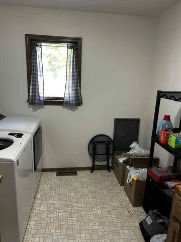 a room with a workspace