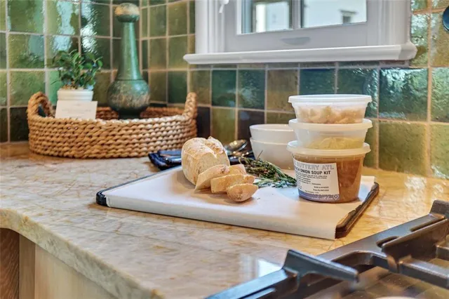 a close view of water heater room