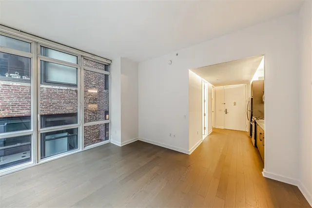 a view of livingroom with wooden floor