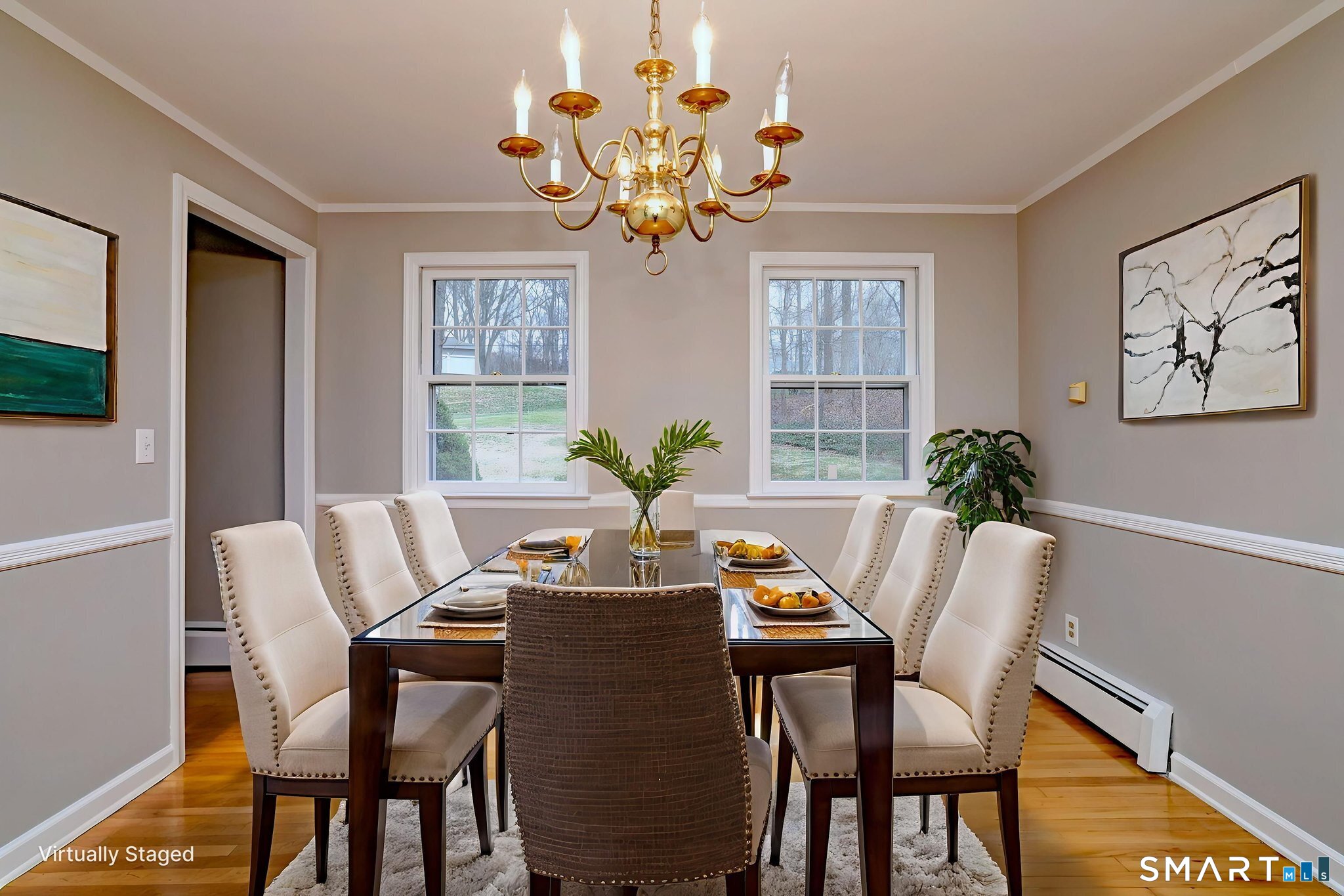 25 Shelter Rock Road Trumbull, CT 06611 - Photo 12 of 37 a view of a dining room with furniture window and wooden floor