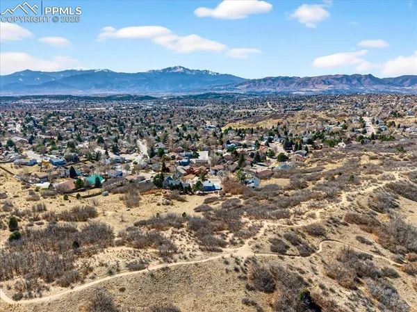 a view of city and mountain