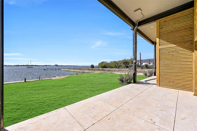 a view of a garden with an outdoor space