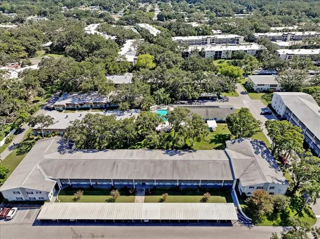 an aerial view of a city with lots of residential buildings