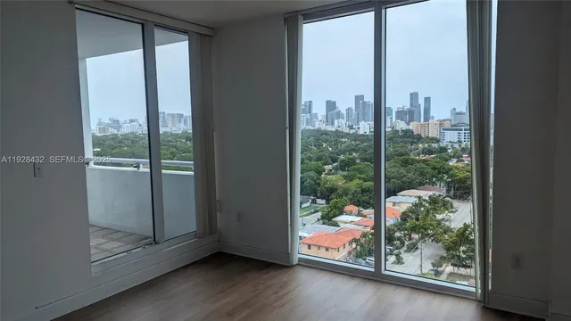 a view of a room with window