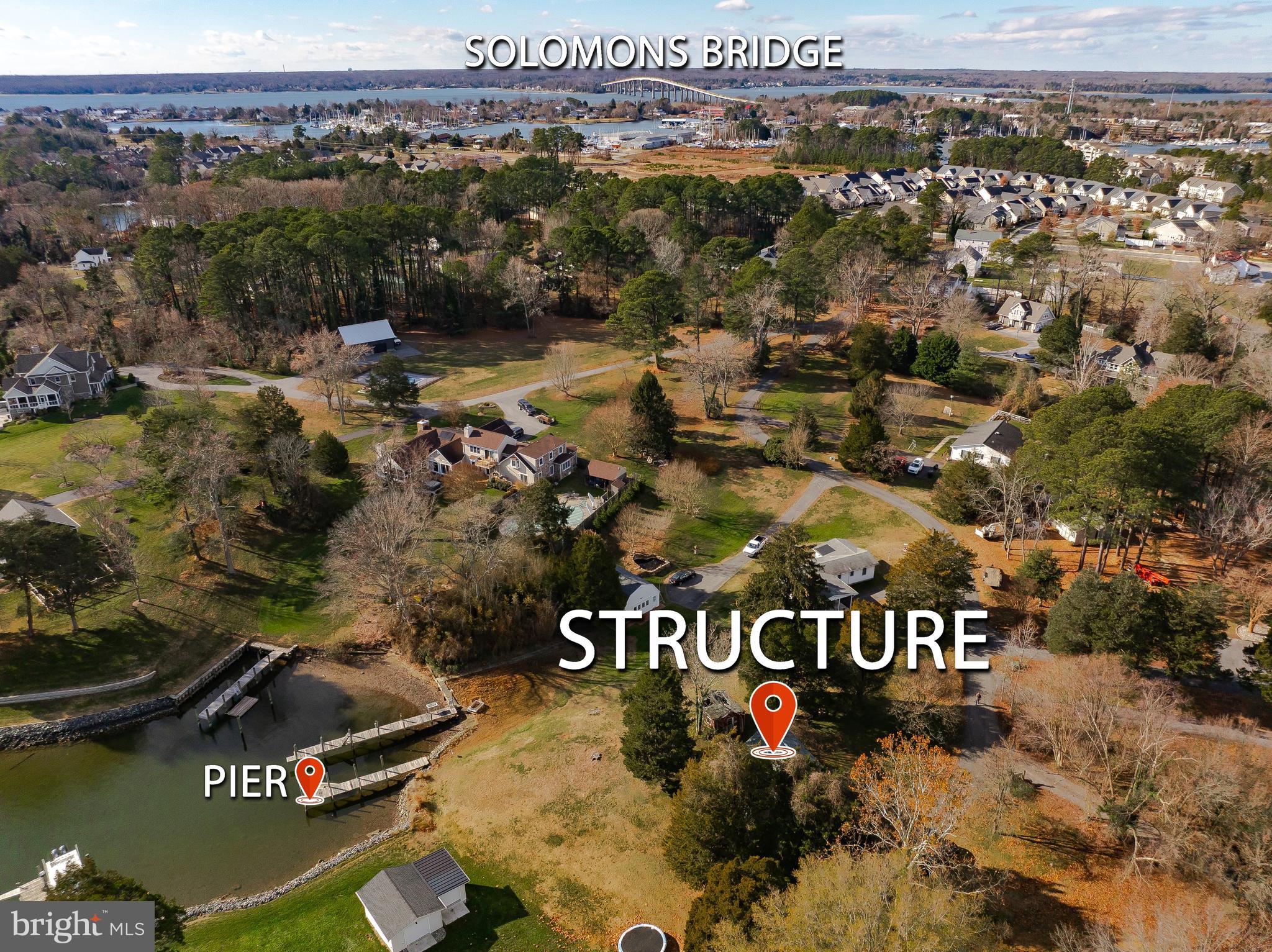 610 Rolling Hills Road Solomons, MD 20629 - Photo 25 of 33 an aerial view of residential house and car parked