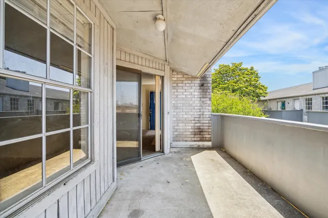 a view of a balcony