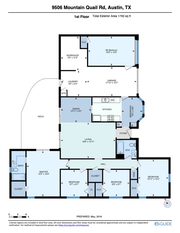 9506 Mountain Quail Road Austin, TX 78758 - Photo 18 of 19 Floor plan of property with previous layout.