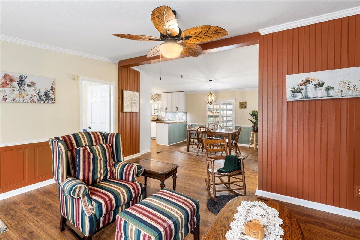 3729 Clark Road Hiwassee, VA 24347 - Photo 11 of 52 a view of a dining room with furniture window and wooden floor