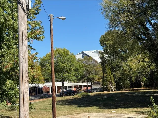 a view of a building with street view