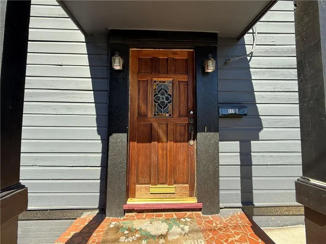 a view of front door of house