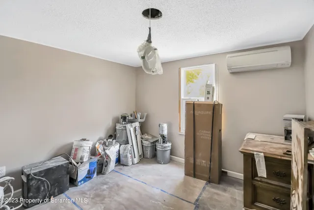 a view of a livingroom with a chandelier