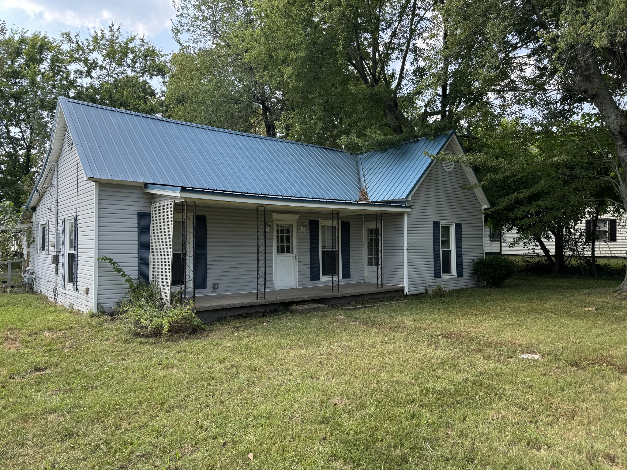 a view of a house with a garden