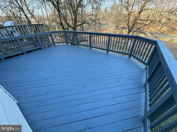 a view of a wooden deck