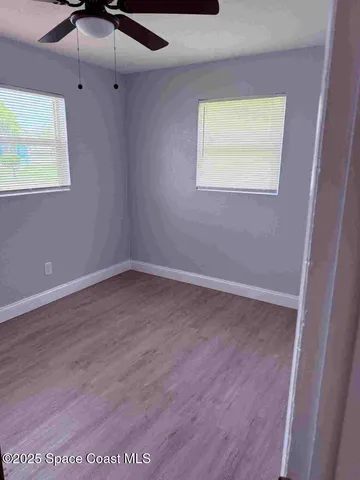 an empty room with a window