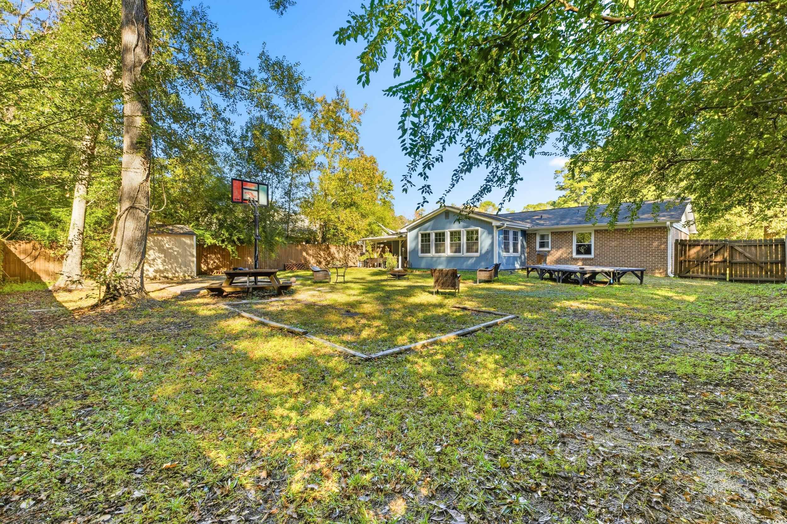 342 Red Fox Road Myrtle Beach, SC 29579 - Photo 38 of 40 Back of house with a fenced backyard