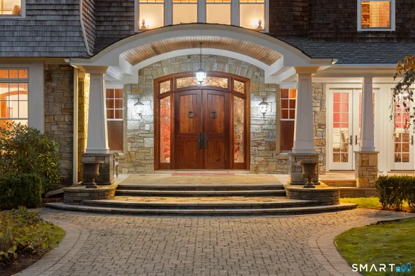 a front view of a house