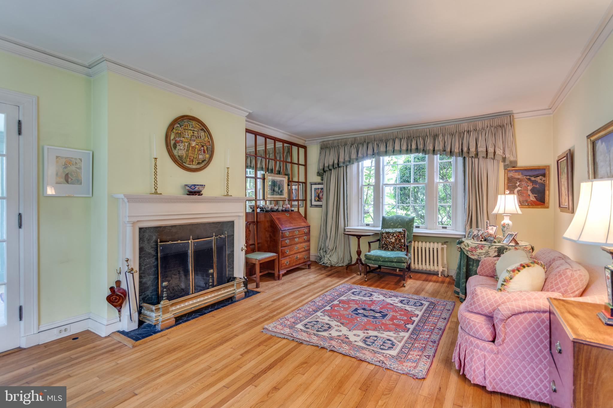 206 North View Terrace Alexandria, VA 22301 - Photo 10 of 37 a living room with furniture and a fireplace
