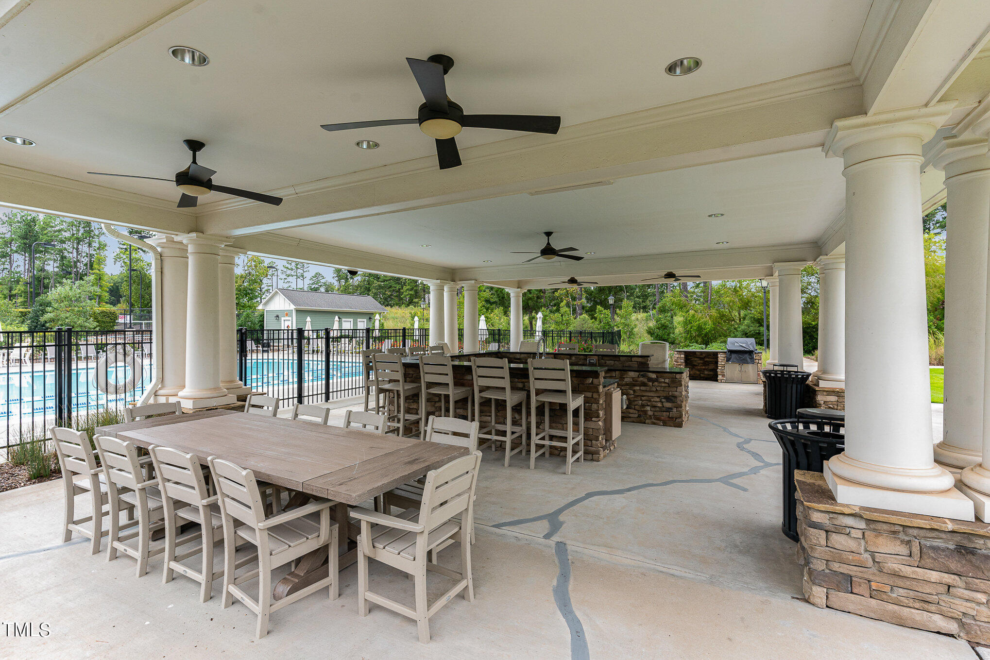 1308 Atticus Way Durham, NC 27703 - Photo 24 of 40 a view of a dining room with furniture window and outside view