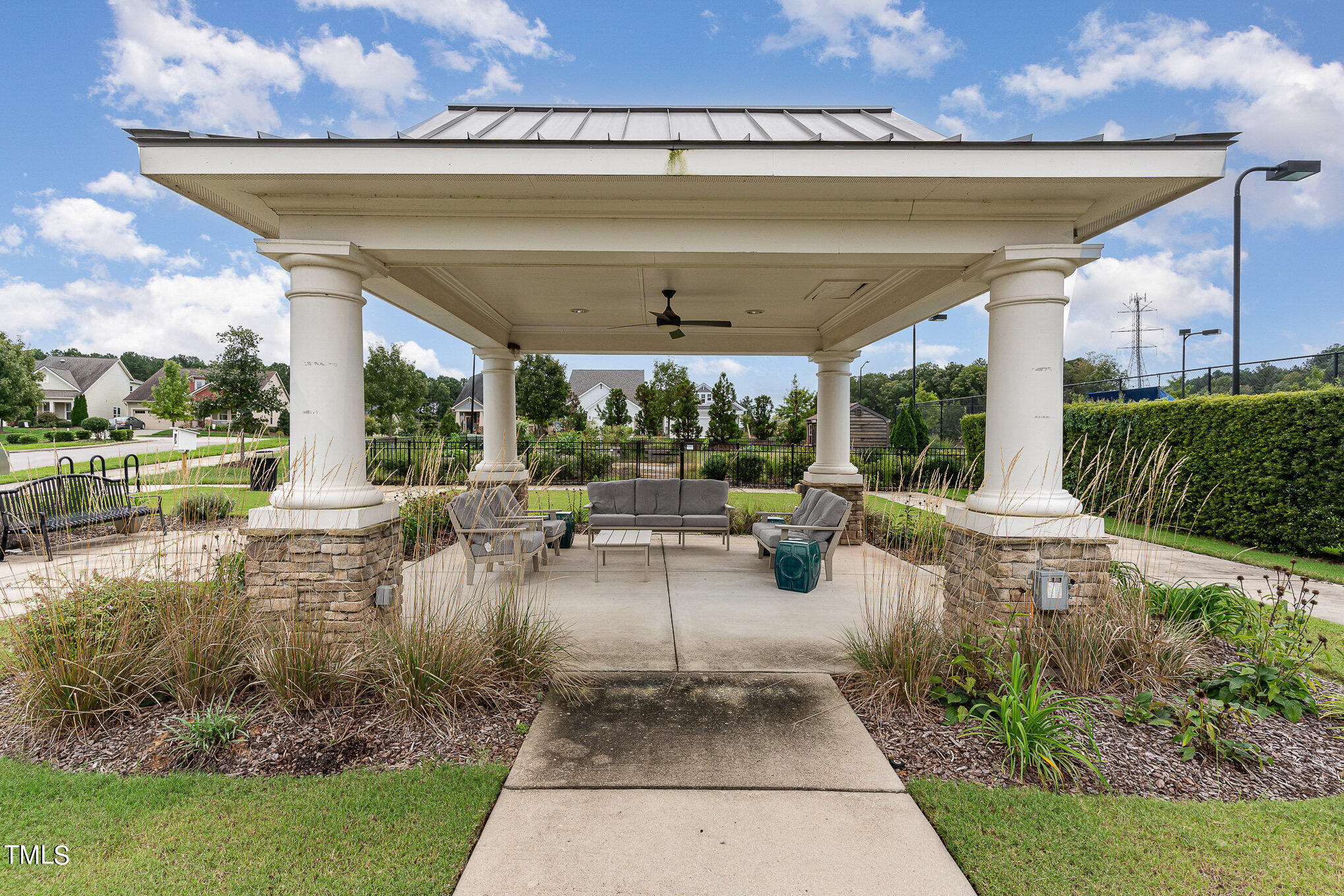 1308 Atticus Way Durham, NC 27703 - Photo 27 of 40 a view of swimming pool with outdoor seating and plants