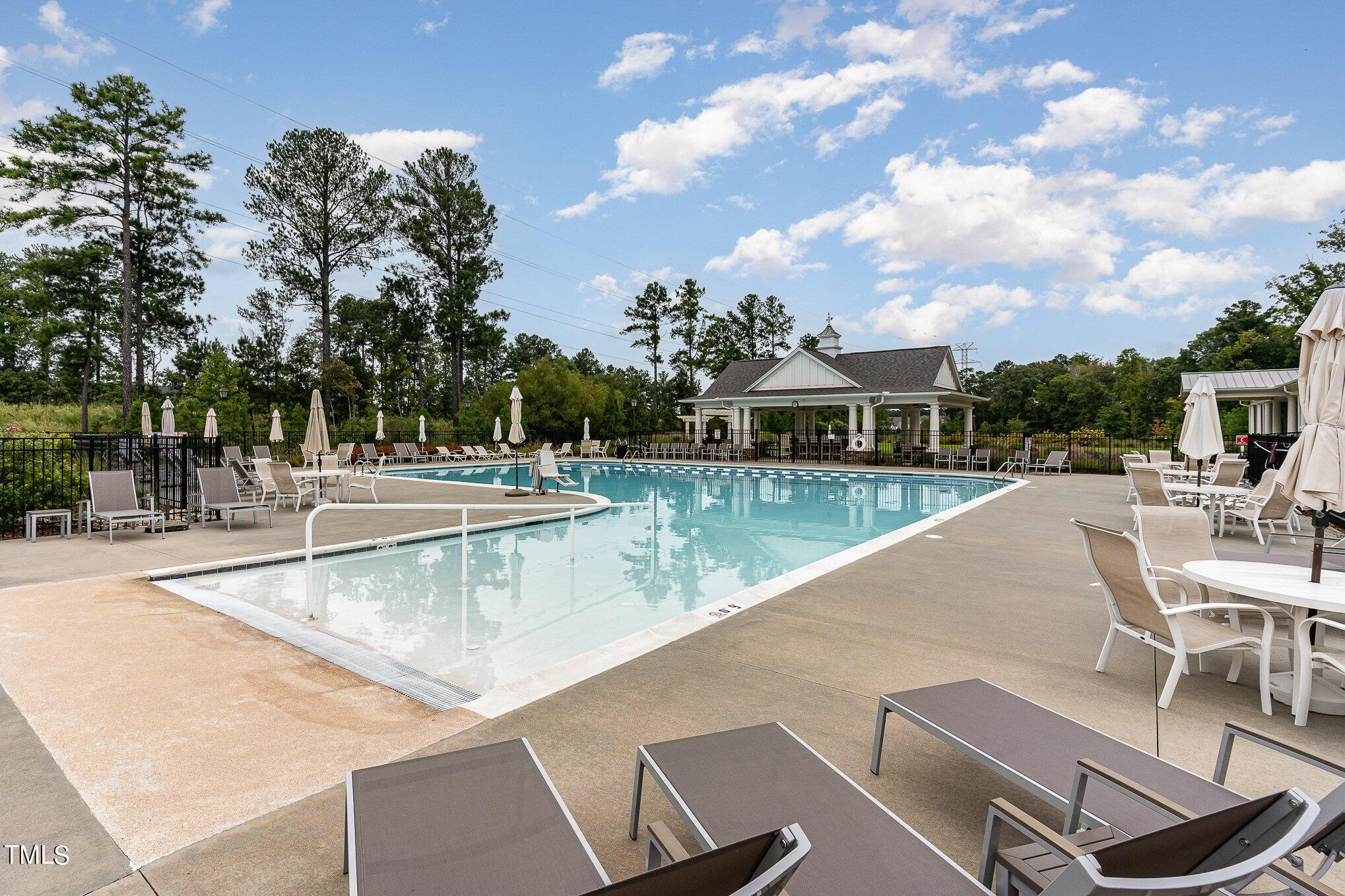 1308 Atticus Way Durham, NC 27703 - Photo 35 of 40 a view of a swimming pool with outdoor seating